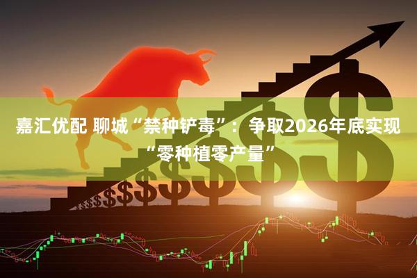 嘉汇优配 聊城“禁种铲毒”:争取2026年底实现“零种植零产量”